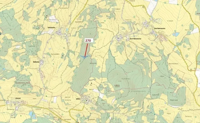 Dražba lesa, 4502 m², Zálezly