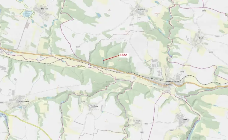 Dražba lesa, Vladislav, 1888 m2