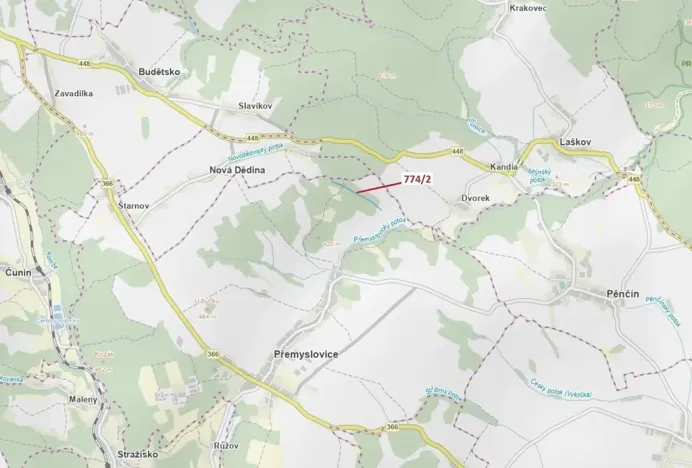 Dražba lesa, Přemyslovice, 7901 m2