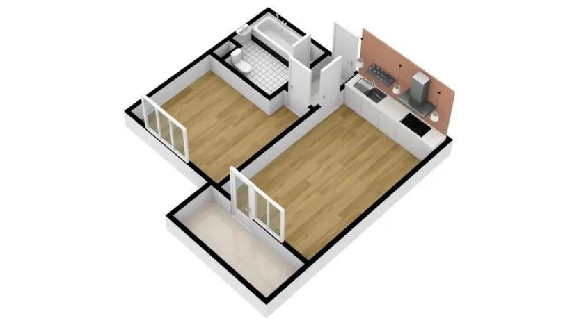 Pronájem bytu 2+kk, Mladá Boleslav - Mladá Boleslav III, U Kasáren, 43 m2