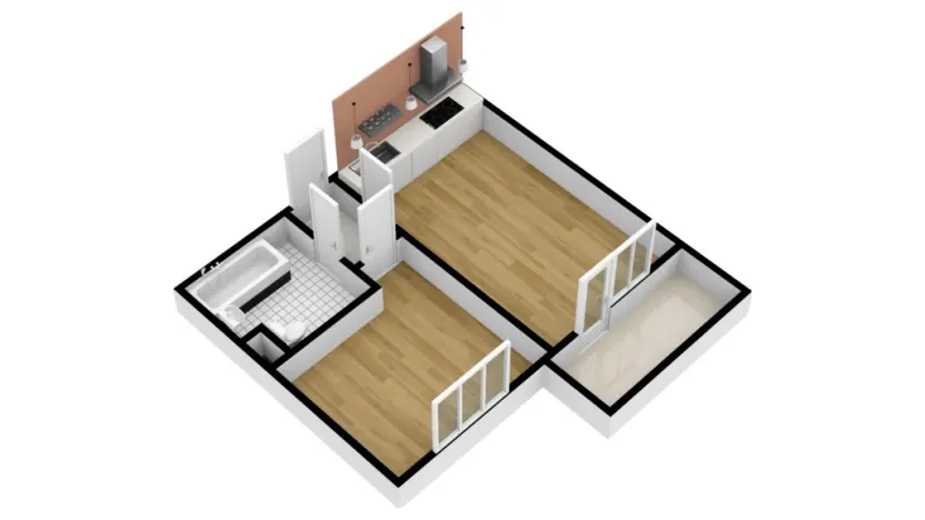 Pronájem bytu 2+kk, Mladá Boleslav - Mladá Boleslav III, U Kasáren, 43 m2