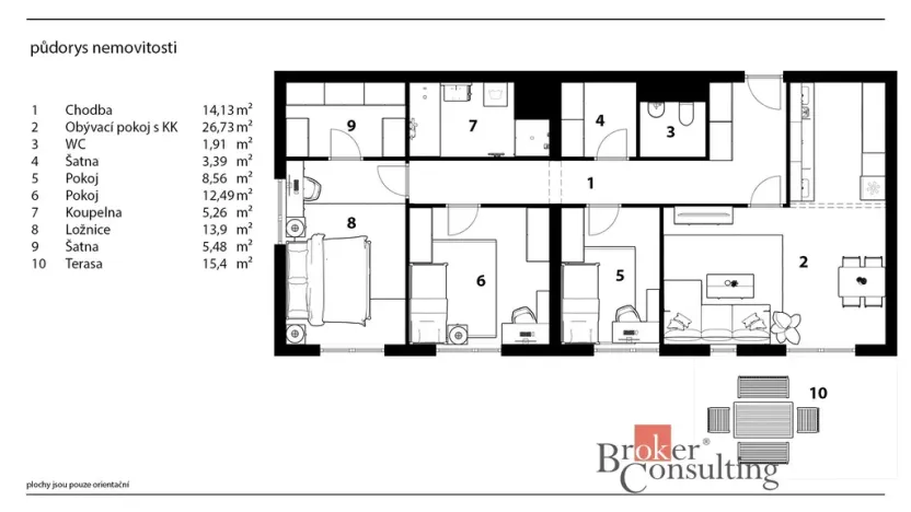Prodej bytu 4+kk, Rychnov nad Kněžnou, Javornická, 95 m2