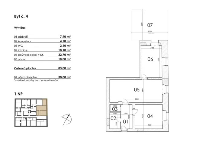 Prodej bytu 3+kk, Postupice, Blanická, 83 m2