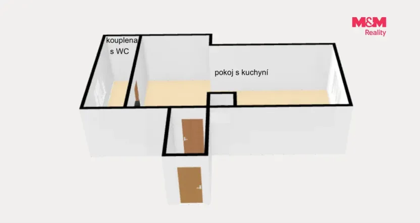 Pronájem bytu 1+kk, Kostelec nad Orlicí, Pelclova, 50 m2