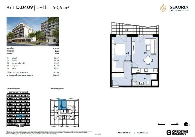 Prodej bytu 2+kk, Brno, 49 m2
