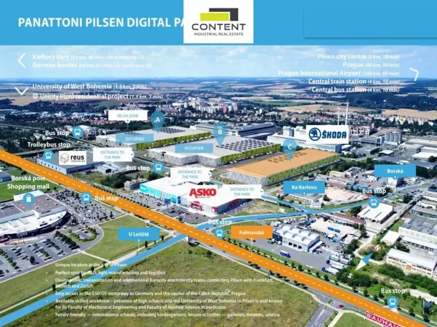 Pronájem výrobních prostor, Plzeň - Skvrňany, Ke Karlovu, 10000 m2