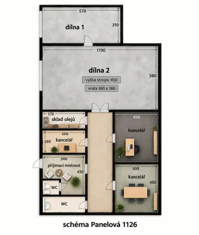 Pronájem komerční nemovitosti, Hradec Králové, Panelová, 170 m2