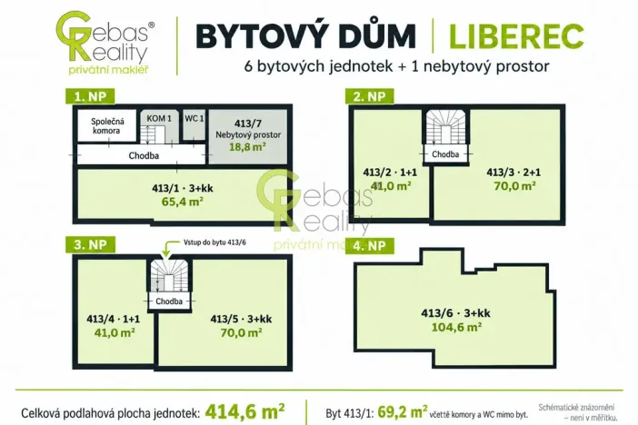 Prodej činžovního domu, Liberec - Liberec II-Nové Město, U Věže, 414 m2