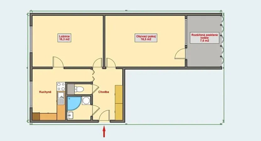 Prodej bytu 2+1, Hradec Králové, Sekaninova, 65 m2