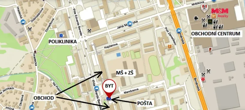 Pronájem bytu 1+kk, Hradec Králové - Nový Hradec Králové, třída Edvarda Beneše, 28 m2