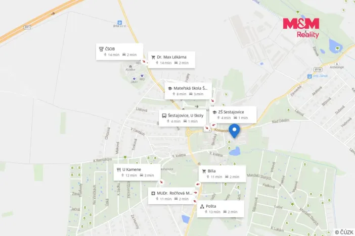 Prodej bytu 2+kk, Šestajovice, Komenského, 58 m2