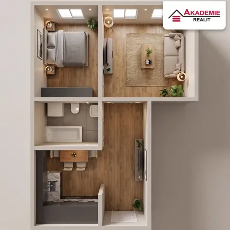 Pronájem bytu 2+1, Brno, Bayerova, 50 m2