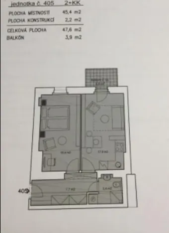 Pronájem bytu 2+kk, Praha - Žižkov, Ondříčkova, 48 m2