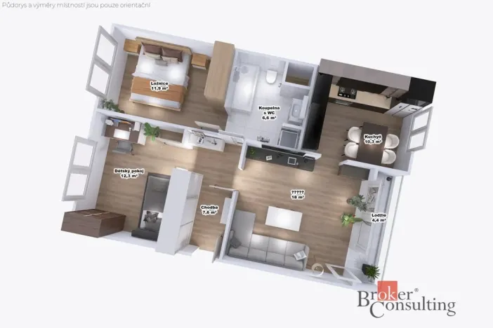 Prodej bytu 3+1, Česká Lípa, Cvikovská, 67 m2