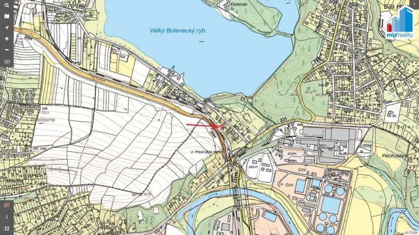 Prodej pozemku pro bydlení, Plzeň, U Velkého rybníka, 1104 m2