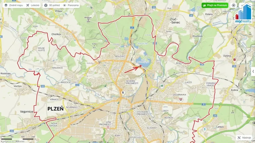 Prodej pozemku pro bydlení, Plzeň, U Velkého rybníka, 1104 m2