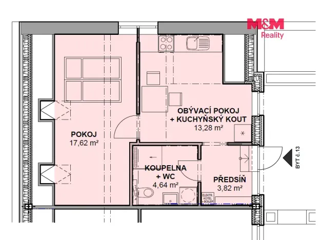 Pronájem bytu 2+kk, Letohrad, Václavské náměstí, 40 m2