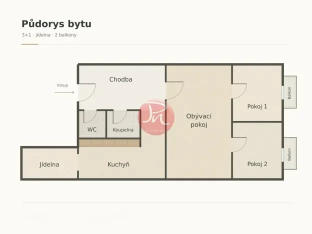 Prodej bytu 3+1, Ostrava, Výškovická, 70 m2