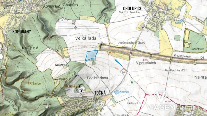 Prodej podílu pole, Praha - Točná, 17848 m2