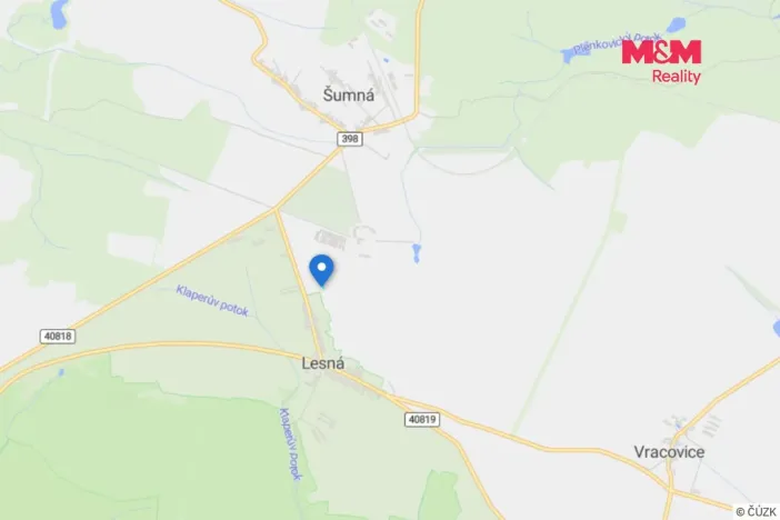 Prodej zahrady, Šumná, 1113 m2