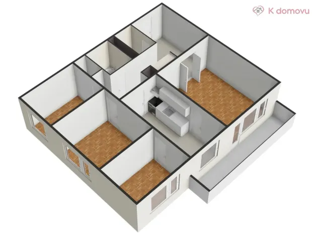 Prodej bytu 4+1, Zlín, Slunečná, 90 m2
