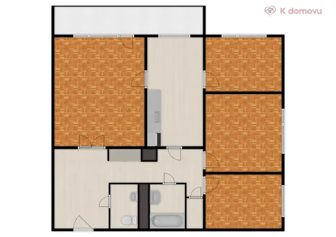 Prodej bytu 4+1, Zlín, Slunečná, 90 m2