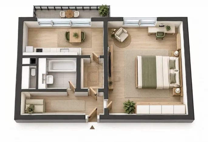 Prodej bytu 1+1, Brno - Lesná, Nejedlého, 38 m2