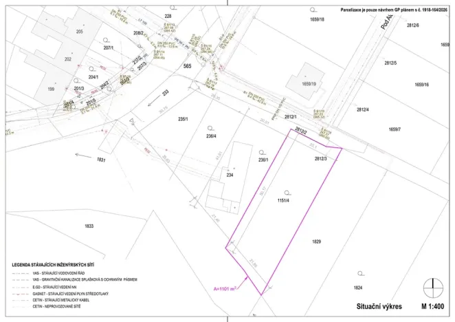 Prodej pozemku pro bydlení, Drásov, Všechovická, 1101 m2