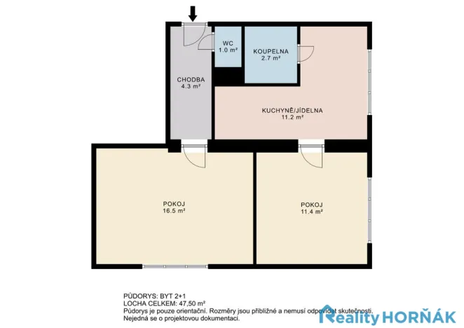 Prodej bytu 2+1, Bechyně, Písecká, 46 m2