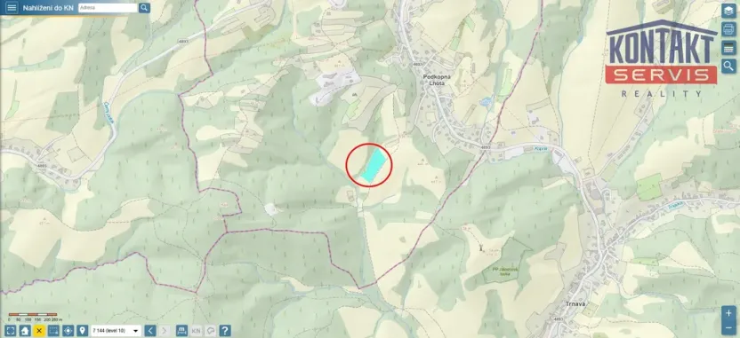 Prodej pole, Podkopná Lhota, 9092 m2