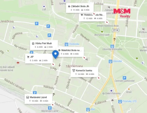 Pronájem bytu 2+kk, Mariánské Lázně, Husova, 55 m2