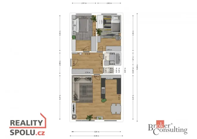 Pronájem bytu 3+kk, Mladá Boleslav - Mladá Boleslav II, 17. listopadu, 76 m2