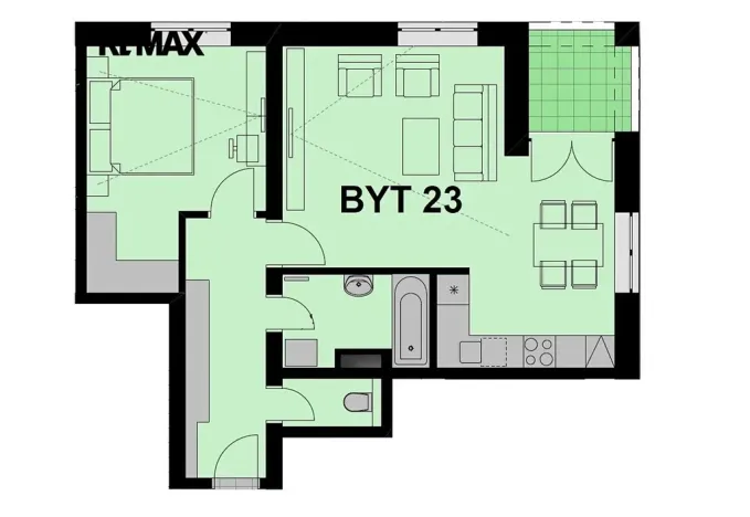 Pronájem bytu 2+kk, Chrudim, Václavská, 55 m2
