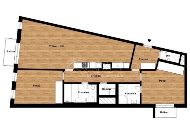 Pronájem bytu 3+kk, Praha - Michle, Baarova, 117 m2