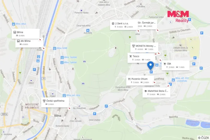 Prodej bytu 3+1, Bílina - Teplické Předměstí, Sídliště Za Chlumem, 65 m2