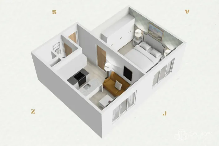 Prodej bytu 2+kk, Sokolov, Kosmonautů, 38 m2