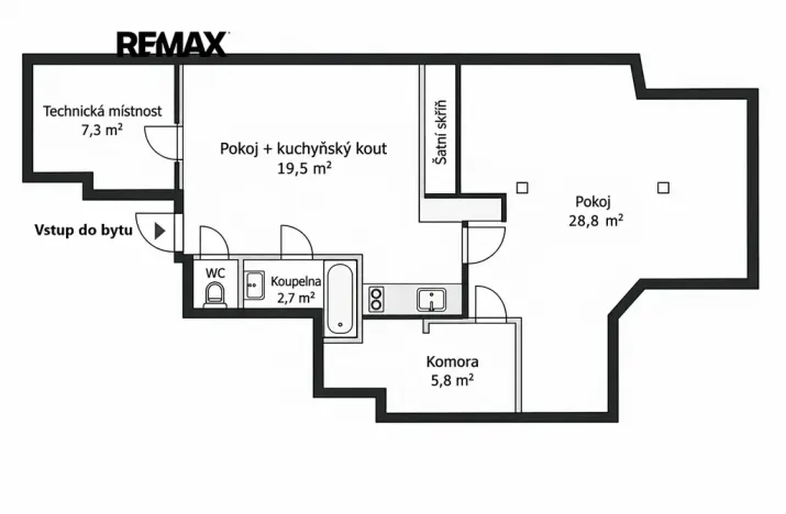 Pronájem bytu 2+kk, Praha - Vinohrady, Hradešínská, 65 m2