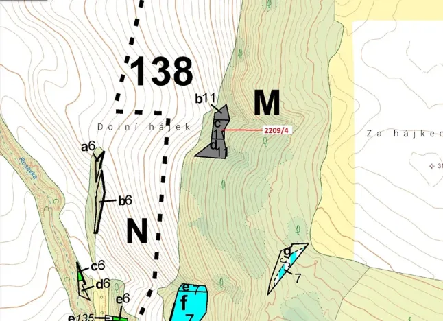 Dražba lesa, Horní Dunajovice, 594 m2