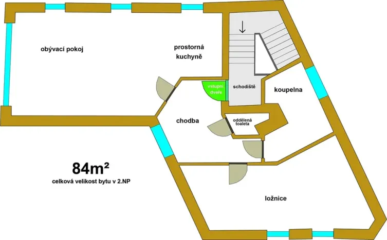 Pronájem bytu 1+kk, Litomyšl, Moravská, 84 m2