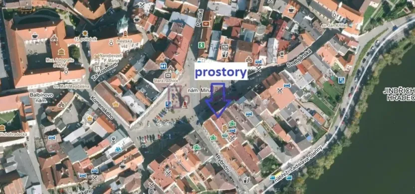 Pronájem obchodního prostoru, Jindřichův Hradec - Jindřichův Hradec I, nám. Míru, 160 m2