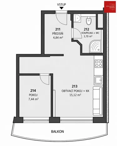 Pronájem bytu 2+kk, Mariánské Lázně, Luční, 33 m2