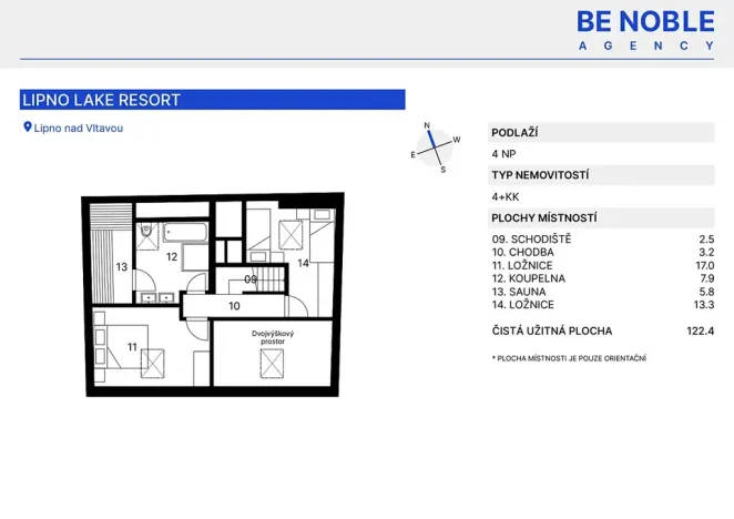 Prodej bytu 4+kk, Lipno nad Vltavou, 122 m2