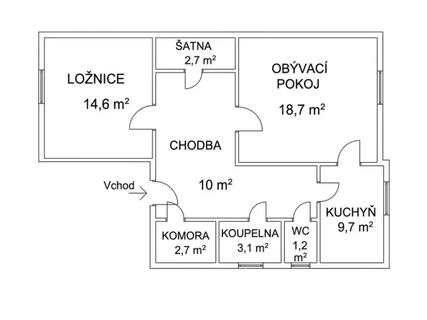 Prodej bytu 2+1, Rokycany - Plzeňské Předměstí, Roháčova, 71 m2