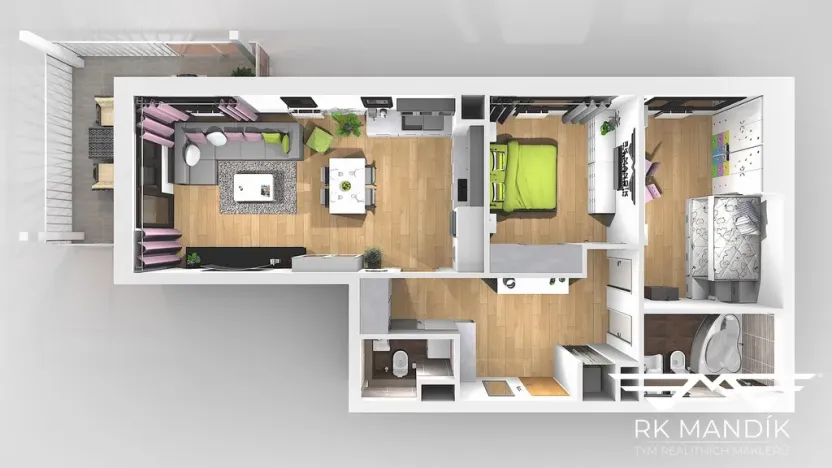 Pronájem bytu 3+kk, Praha - Dolní Chabry, K Beranovu, 86 m2