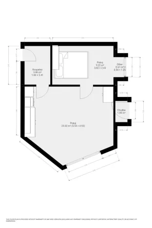 Pronájem bytu 2+kk, Brno - Trnitá, Špitálka, 38 m2