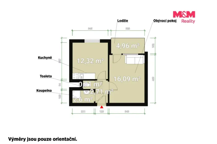 Pronájem bytu 1+1, Plzeň, Čermákova, 34 m2