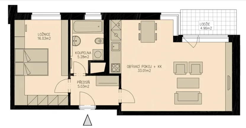 Pronájem bytu 2+kk, Praha, Rižská, 65 m2