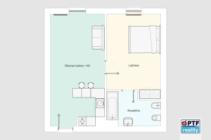Pronájem bytu 2+kk, Plzeň - Jižní Předměstí, U Borského parku, 52 m2