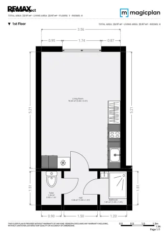 Pronájem bytu 1+kk, Praha - Nusle, Sinkulova, 26 m2