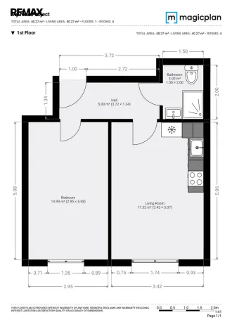 Pronájem bytu 2+kk, Praha - Nusle, Sinkulova, 44 m2